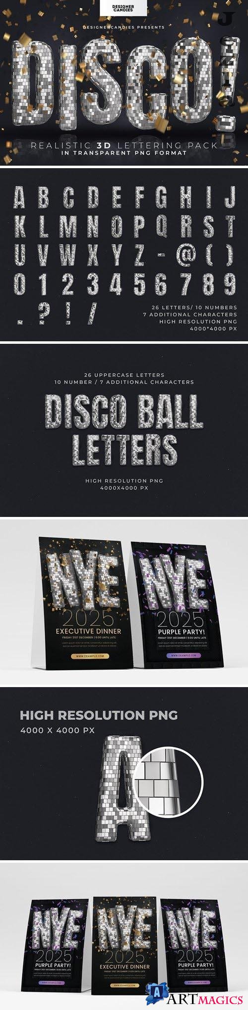 Disco Ball 3D Lettering Pack - 5716751