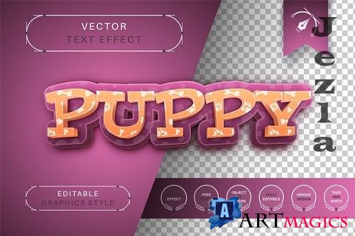 3D Puppy - Editable Text Effect - 6738003