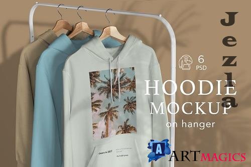 Hoodie MockUp on Hanger - 6717605