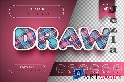 Tartan Sewing - Editable Text Effect - 6754263