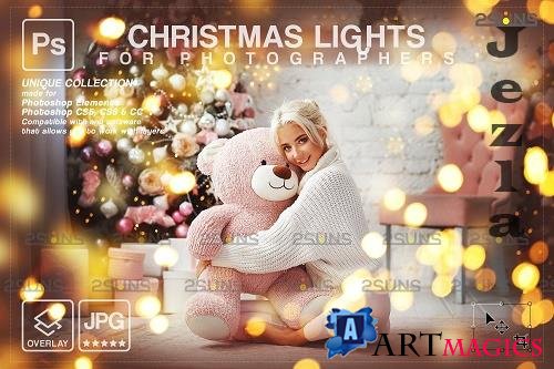 Christmas lights photoshop overlay, Sparkler overlay bokeh V6 - 1732549