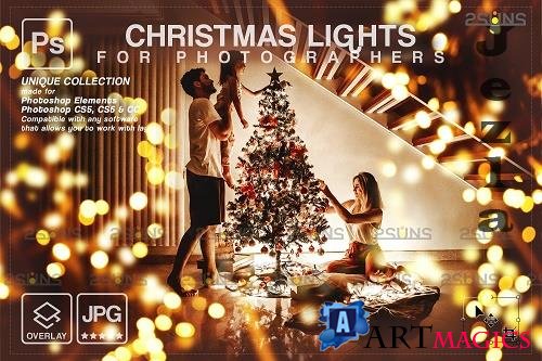 Christmas lights photoshop overlay, Sparkler overlay bokeh V7 - 1732551