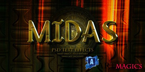 Midas text effect psd