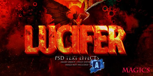 Lucifer text effect psd