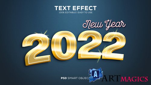 Easy to use and editable 2022 psd text effect psd