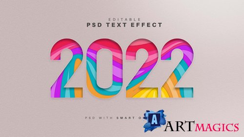 2022 paper style text effect psd