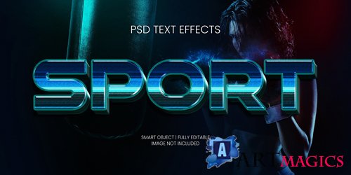 Sport text effect psd