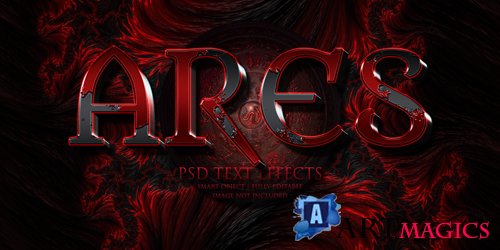 Ares text effect psd