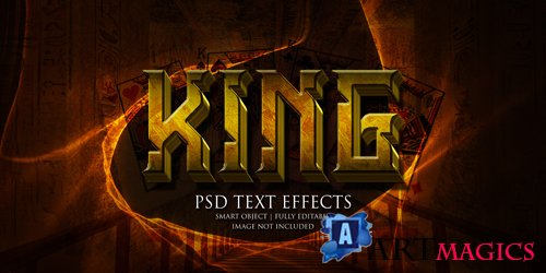 King text effect psd