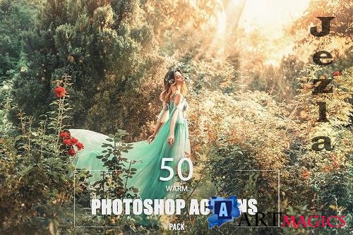 CreativeMarket - 50 Warm Photoshop Actions - 6430407