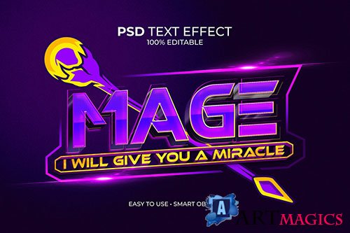 Esport Mage Logo Text Effect