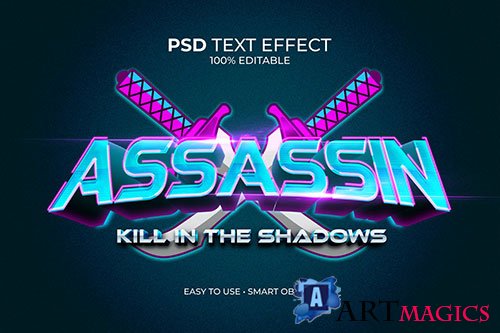 Esport Assassin Logo Text Effect