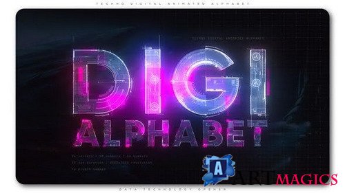 Techno Digital Animated Alphabet 22592914 - Project for After Effects (Videohive)