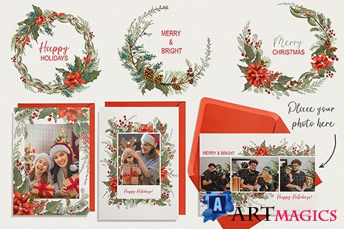 Christmas Personalized Photo Frames and Wreaths