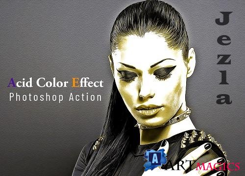 Acid Color Effect Photoshop Action