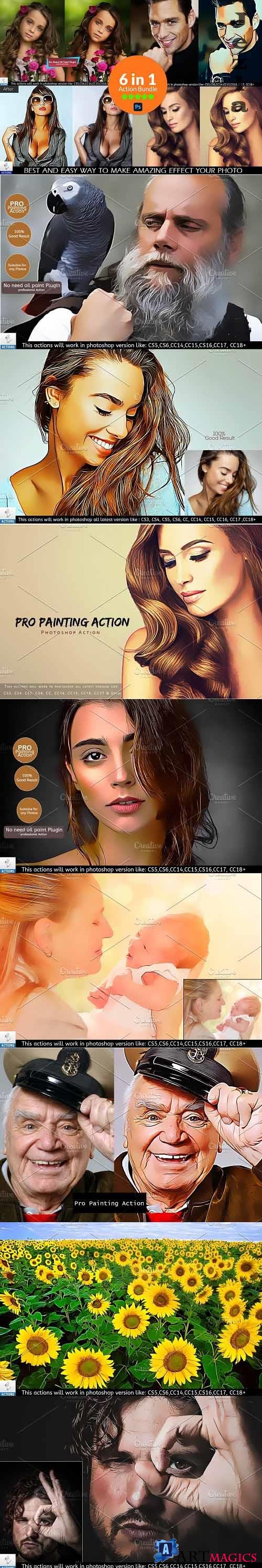 Vector Painting Actions Bundle - 6623826