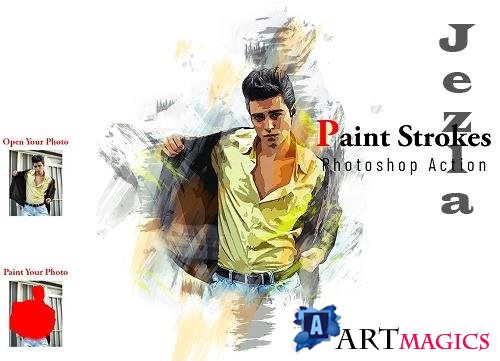 Paint Strokes Photoshop Action - 6806219