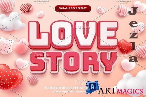 Love Story 3d editable text effect - 6655810