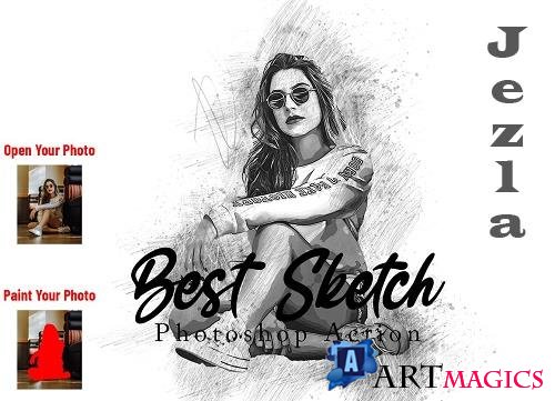 Best Sketch Photoshop Action - 6824813