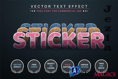 Dark Sticker - Editable Text Effect - 6814190