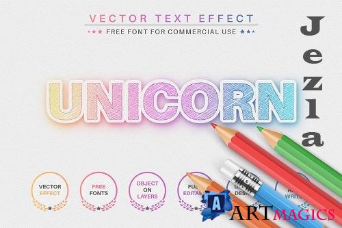 Color Pencil - Editable Text Effect - 6831076