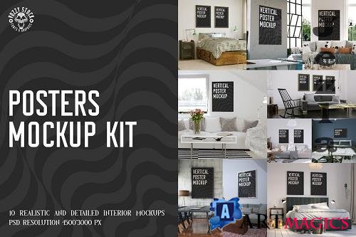 Posters Mockup Kit - 6855174