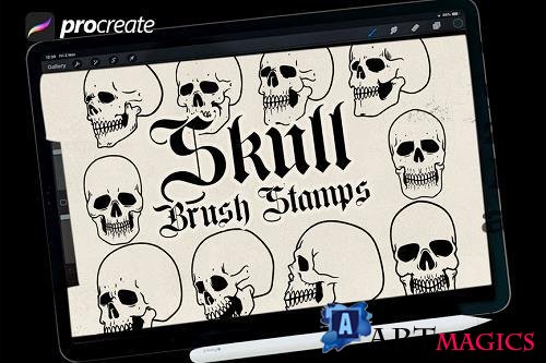 Skull brush stamps