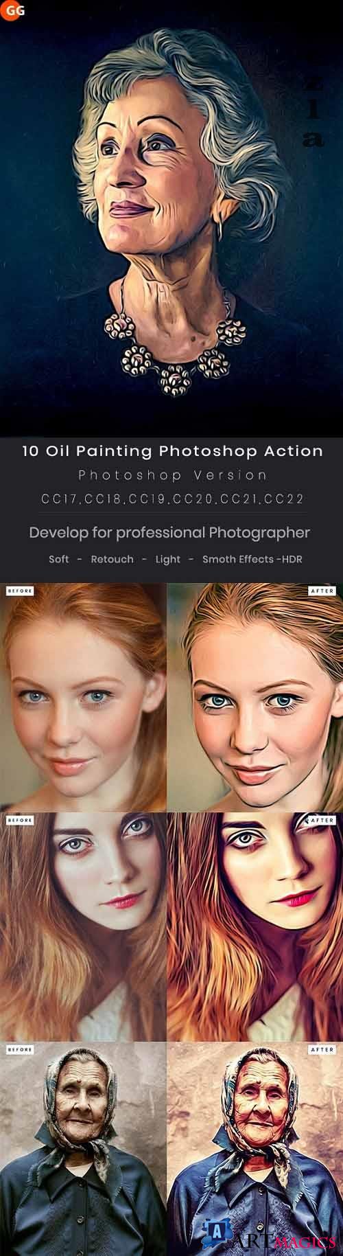 10 Oil Painting Photoshop Action - 22851047