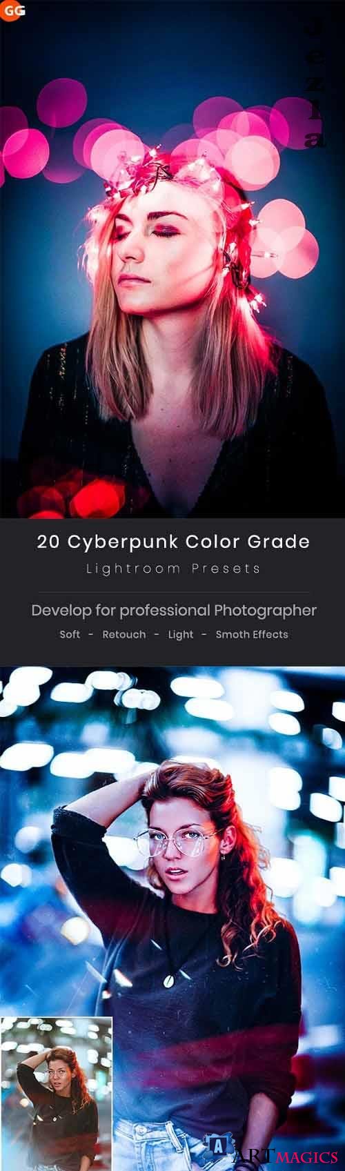 20 Cyberpunk Color Grade Lightroom Presets - 35394195