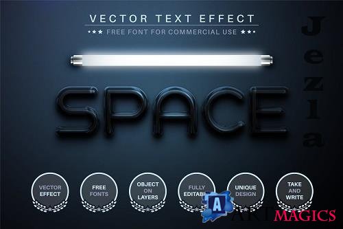 Space - Editable Text Effect - 6836542