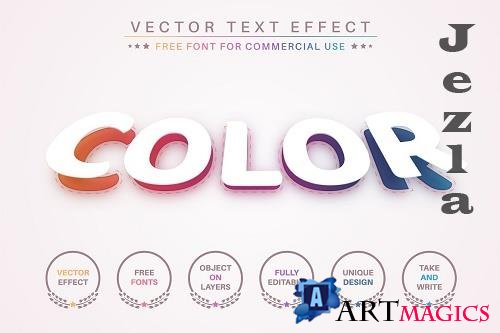 Rainbow Color - Editable Text Effect - 6859773