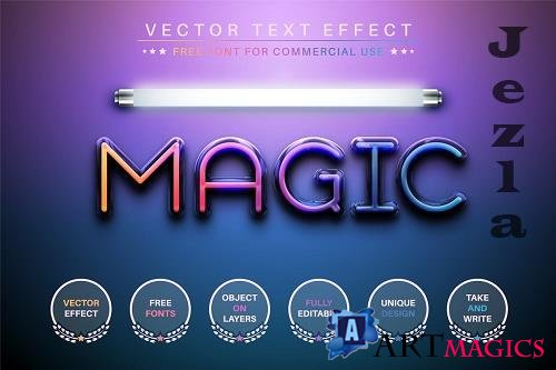 Magic Light - Editable Text Effect - 6860392