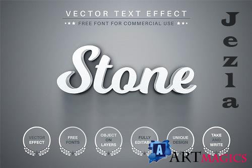 White Stone - Editable Text Effect - 6837294