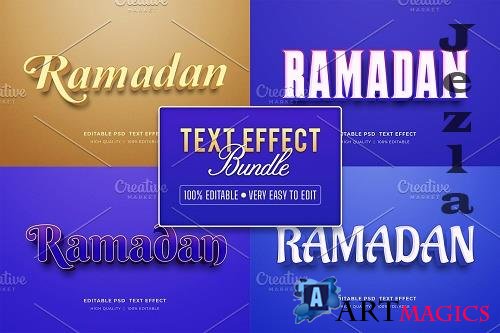 Ramadan Editable Text Effect Bundle - 6877051