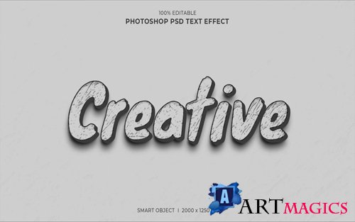 Creative 3d editable text effect psd