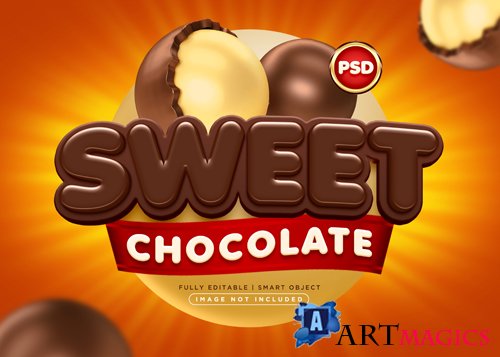 3d style chocolate text effect