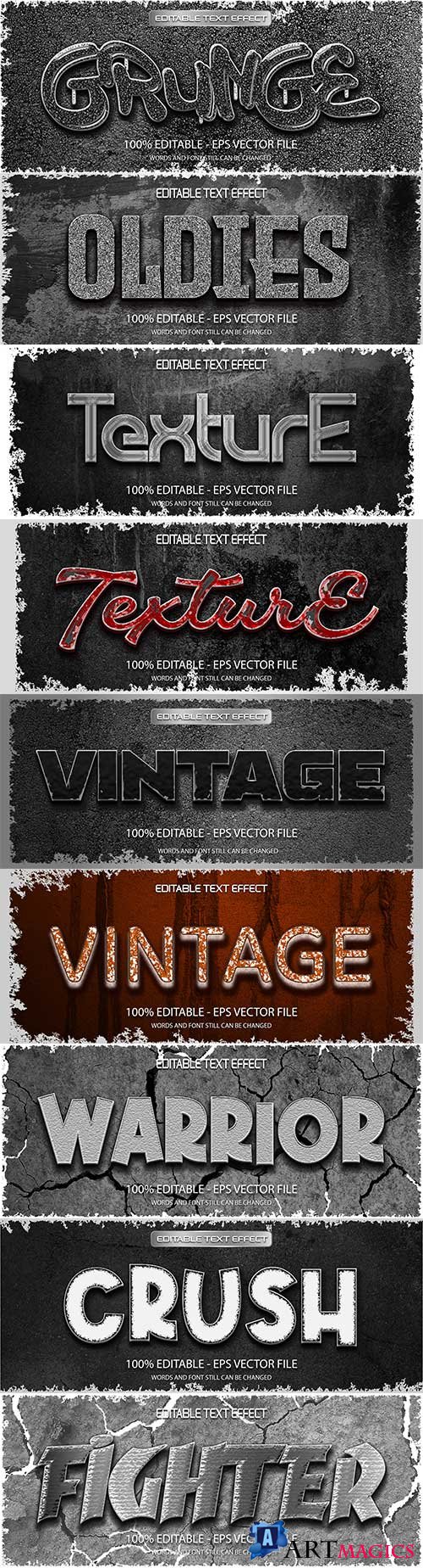 Vintage text effect vector background