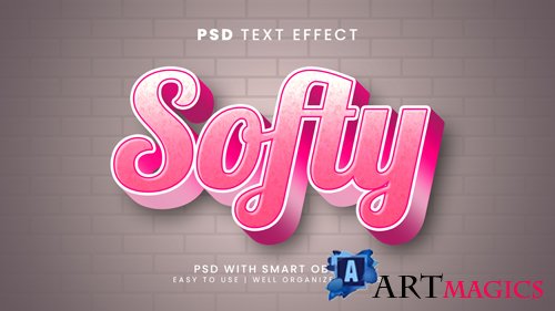 Softy editable text effect with romance and rose text style