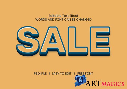 Sale text effect psd