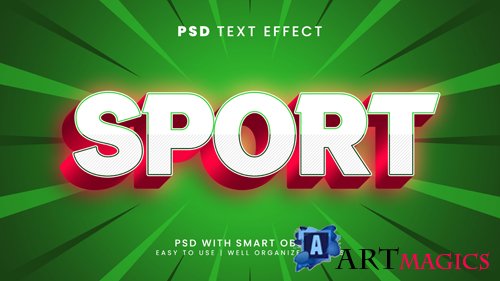 Sport editable text effect with soccer and team text style psd