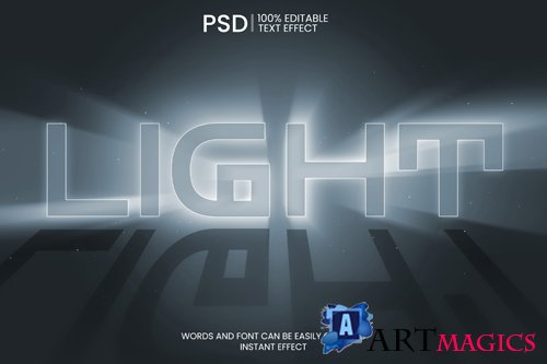 Light Text Effect PSD