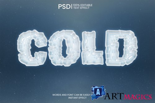 Ice Text Effect PSD