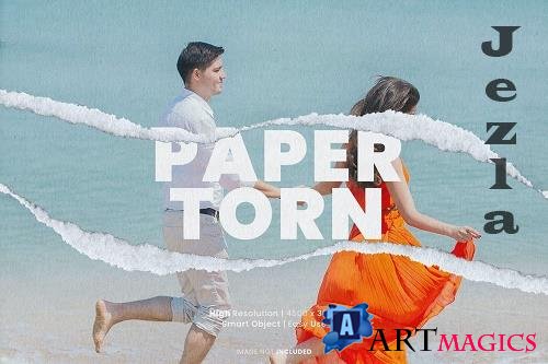 Realistic paper torn effect for photoshop