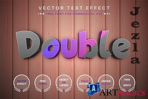 Super Double - Editable Text Effect - 6900834