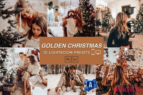 10 Golden Christmas Desktop & Mobile Presets
