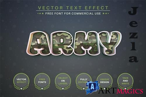 Army - Editable Text Effect - 6912749