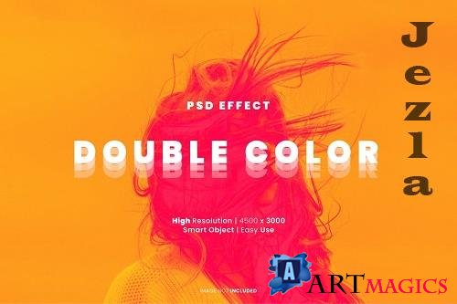 Double color psd photo effect