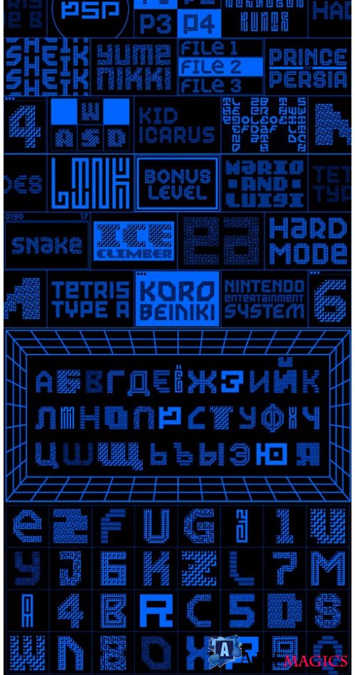 MultiType Maze font family