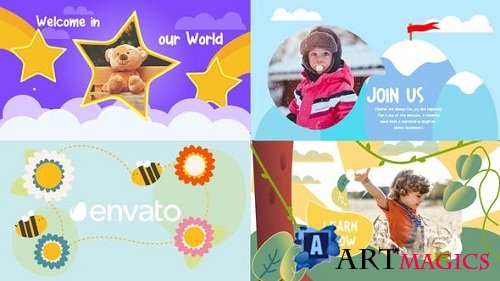 Videohive - Cartoon Kids Scenes for FCPX - 35843879 - Project For Final Cut & Apple Motion