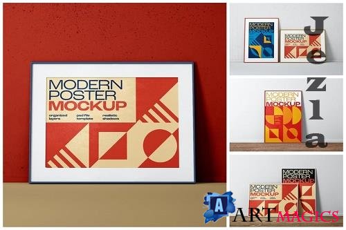 Modern Poster Mockup Set - GZJLCUK